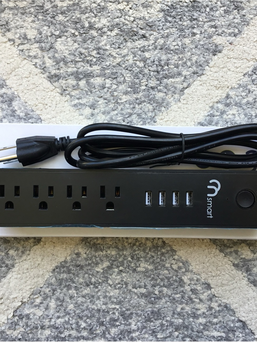6ft Surge Protector Power Strip, 4 Outlets w/4 USB Ports